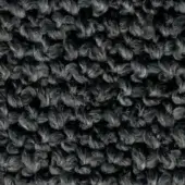 Dense looped pile fabric in shades of gray, exhibiting a highly textured surface with short, irregular loops and a felt-like density.